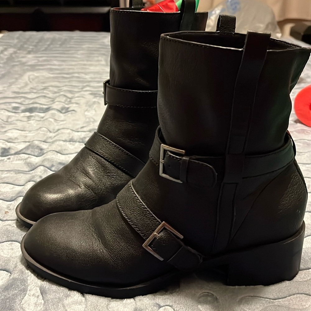 Cole Haan leather Moto boots